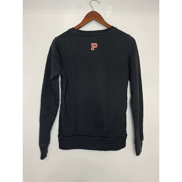 Champion Princeton Womens Small Campus Crew Sweatshirt Black Logo Cotton - Picture 6 of 6